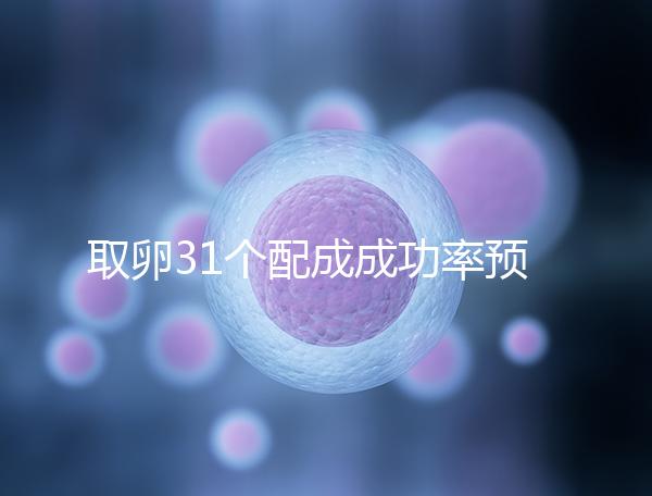 取卵31個配成成功率預(yù)測,鮮胚個數(shù)在這個范圍都有希望