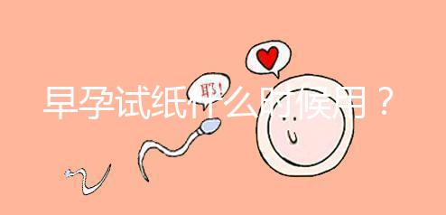 早孕試紙什么時候用?
